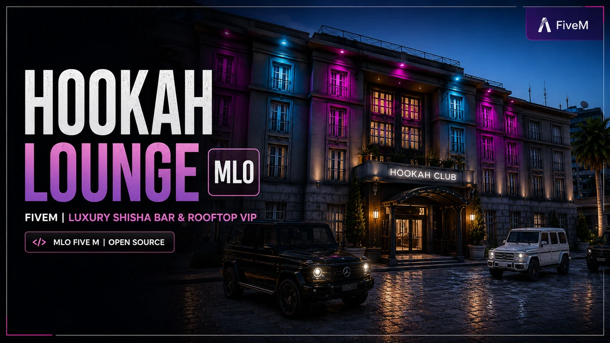 Hookah Lounge MLO FiveM | Luxury Shisha Bar & Rooftop VIP | Open Source